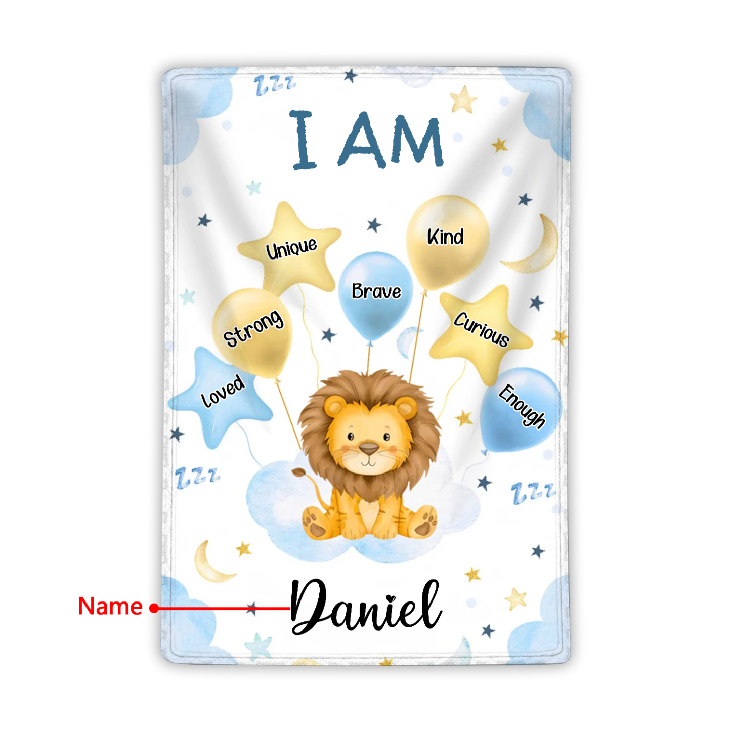 Personalised 1 Name Flannel Blanket in Pink with 10 Different Cute Animal Motifs Cuddly Kids Blanket for Girls