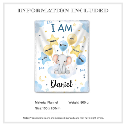 Personalised 1 Name Flannel Blanket in Pink with 10 Different Cute Animal Motifs Cuddly Kids Blanket for Girls