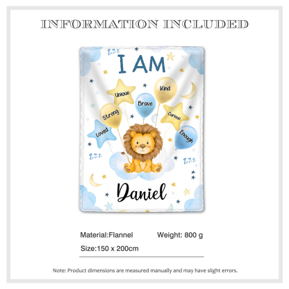 Personalised 1 Name Flannel Blanket in Pink with 10 Different Cute Animal Motifs Cuddly Kids Blanket for Girls