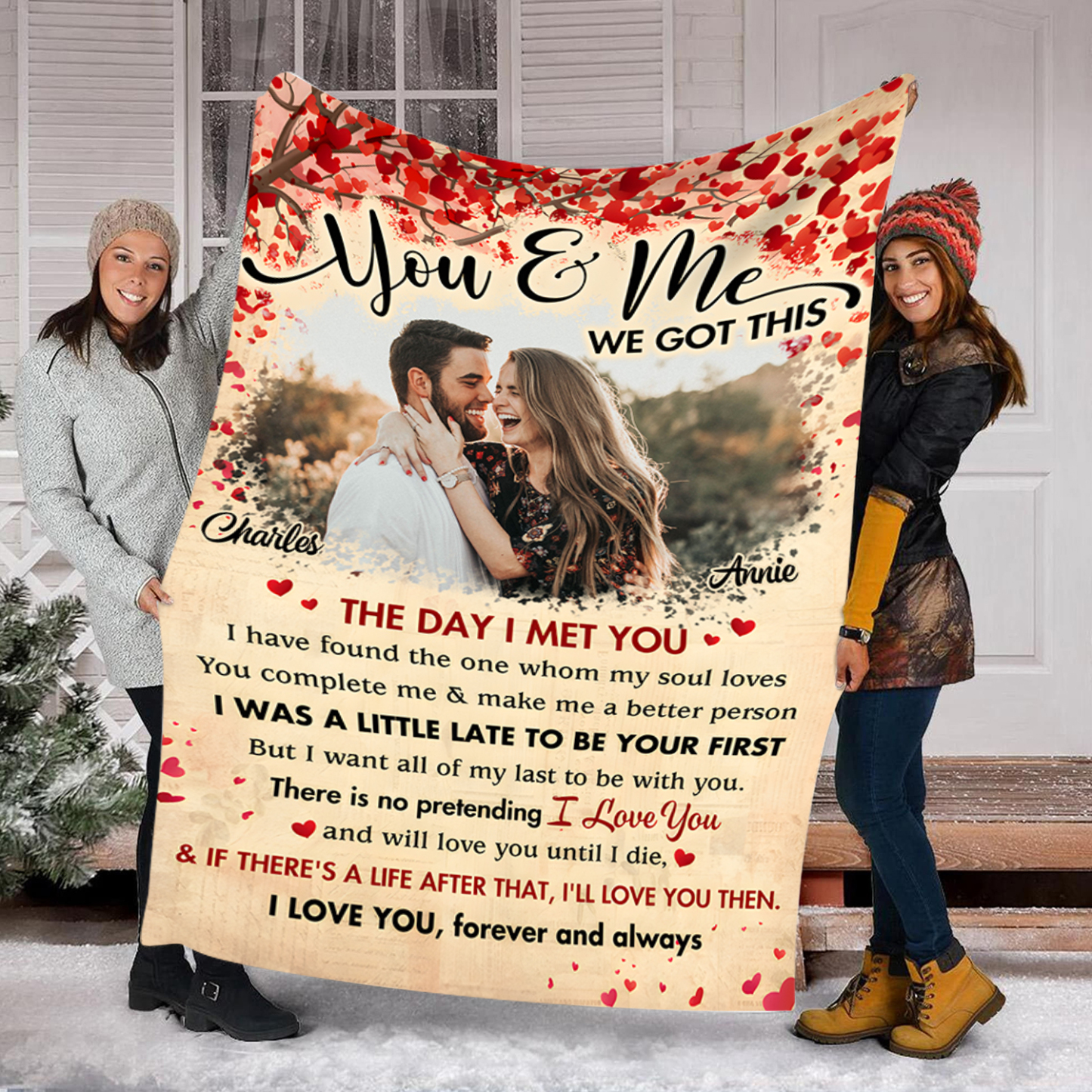Personalised Blanket You and Me We Got This Custom Photo Gift for Couple