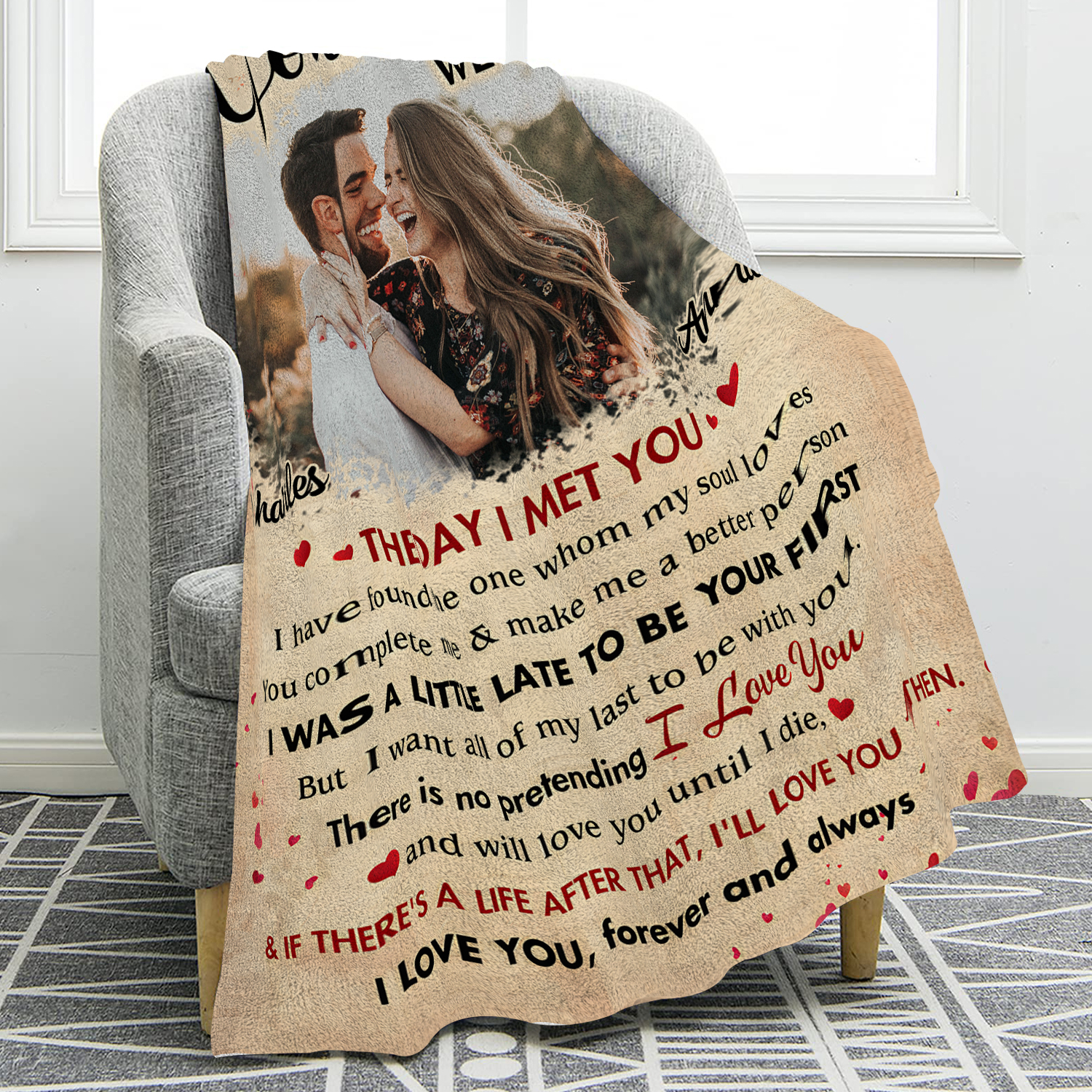 Personalised Blanket You and Me We Got This Custom Photo Gift for Couple