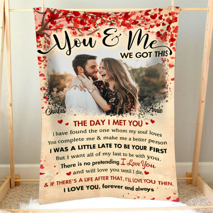 Personalised Blanket You and Me We Got This Custom Photo Gift for Couple