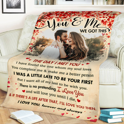 Personalised Blanket You and Me We Got This Custom Photo Gift for Couple