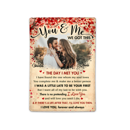 Personalised Blanket You and Me We Got This Custom Photo Gift for Couple