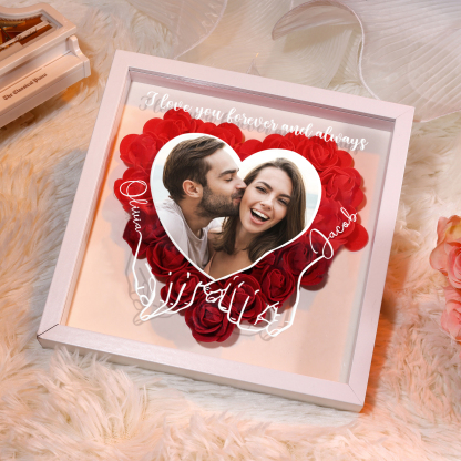 Personalised Heart Rose Frame with Photo Names & Message Perfect for Valentine-Jessemade AU