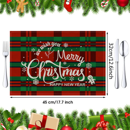 Festive Christmas Plate Mat for Holiday Table Decor