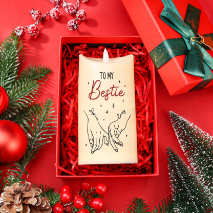 We Are Best Friends Forever Bestie Personalised Custom LED Candle Christmas Pinky Promise Gift For Best Friends BFF Sisters