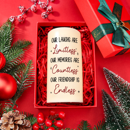 We Are Best Friends Forever Bestie Personalised Custom LED Candle Christmas Pinky Promise Gift For Best Friends BFF Sisters