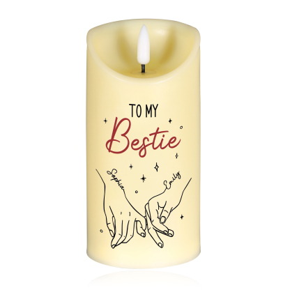 We Are Best Friends Forever Bestie Personalised Custom LED Candle Christmas Pinky Promise Gift For Best Friends BFF Sisters