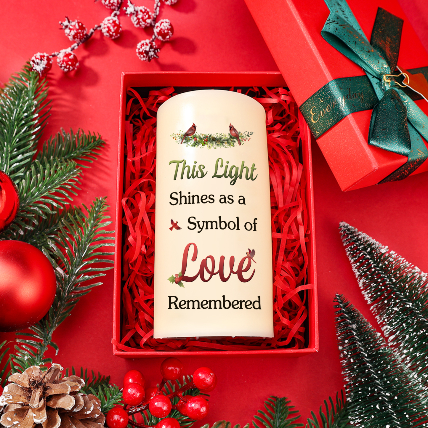 Custom Photo This Light Shines As A Symbol Of Love Memorial Personalised Custom LED Candle New Arrival Sympathy Gift Christmas Gift For Family Members