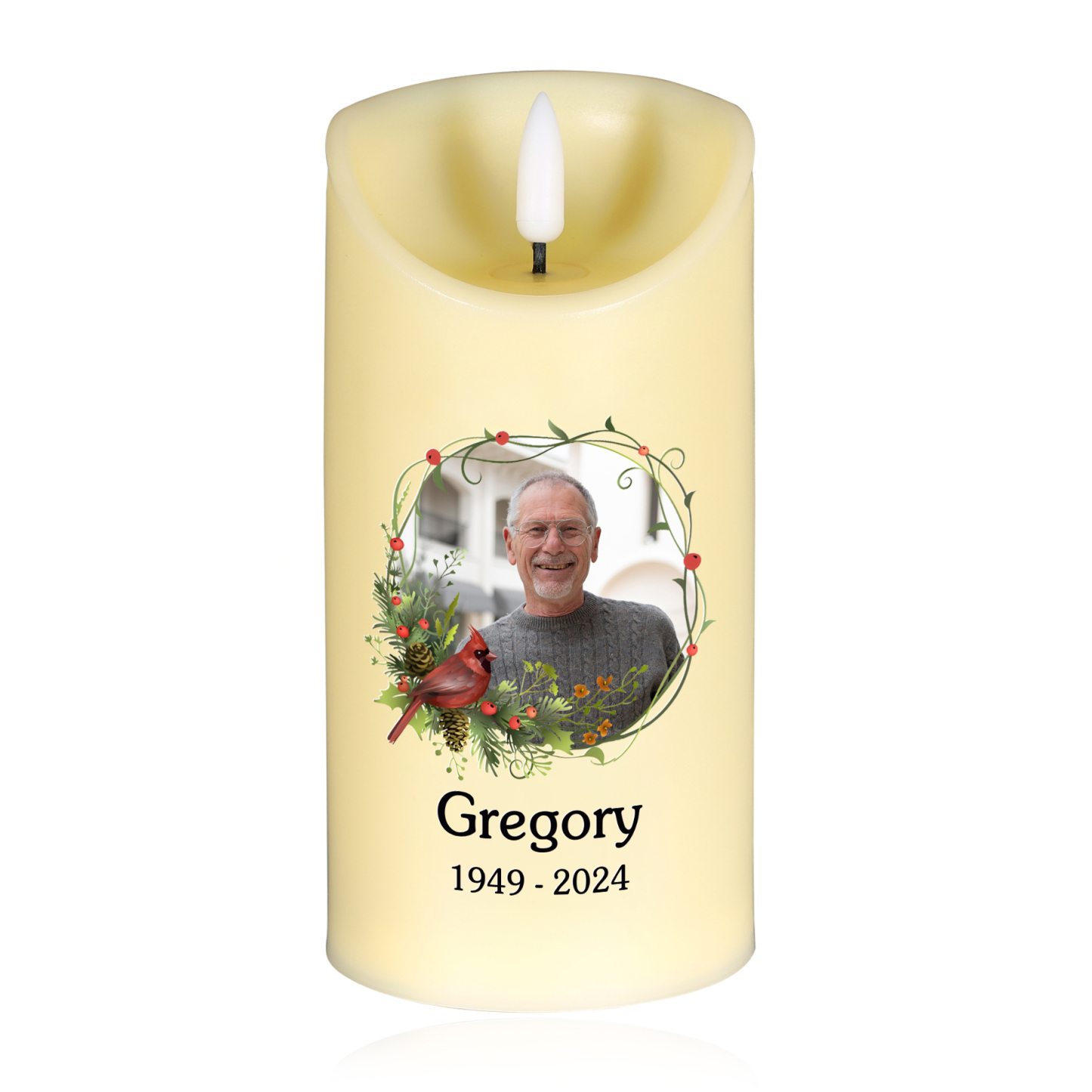 Custom Photo This Light Shines As A Symbol Of Love Memorial Personalised Custom LED Candle New Arrival Sympathy Gift Christmas Gift For Family Members