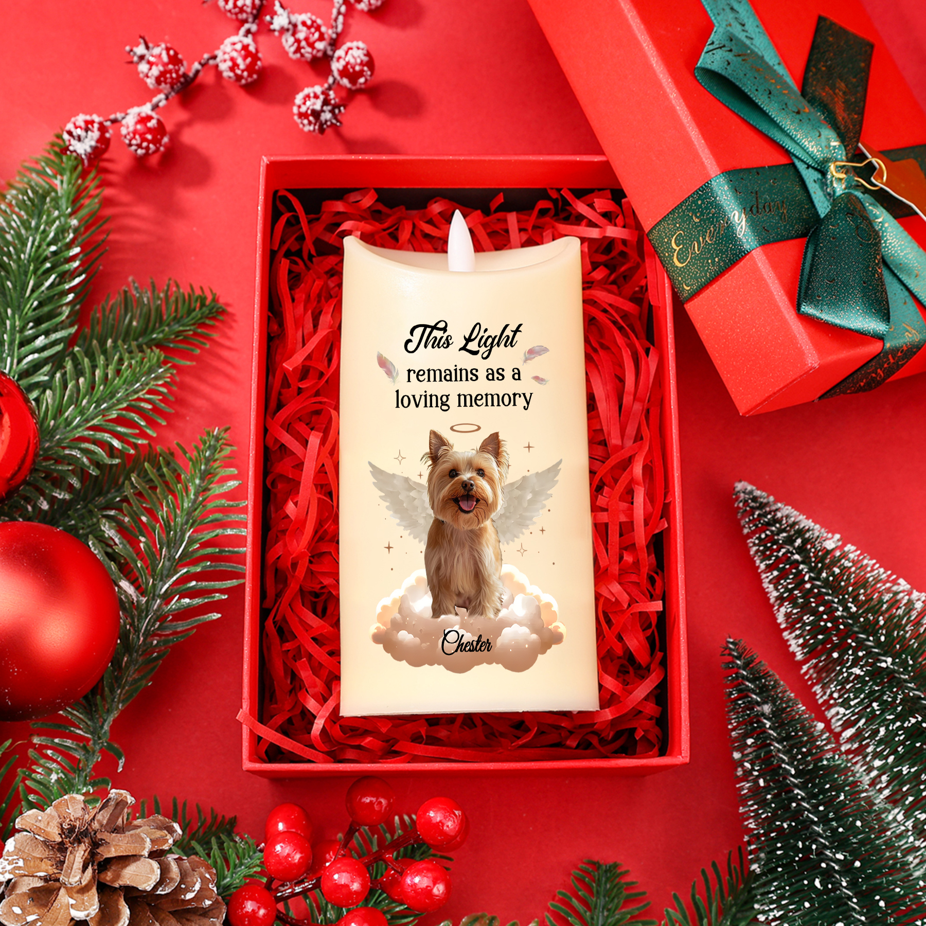 Custom Photo Pets Make Our Lives Whole Memorial Personalised Custom LED Candle Sympathy Gift Christmas Gift For Pet Owners