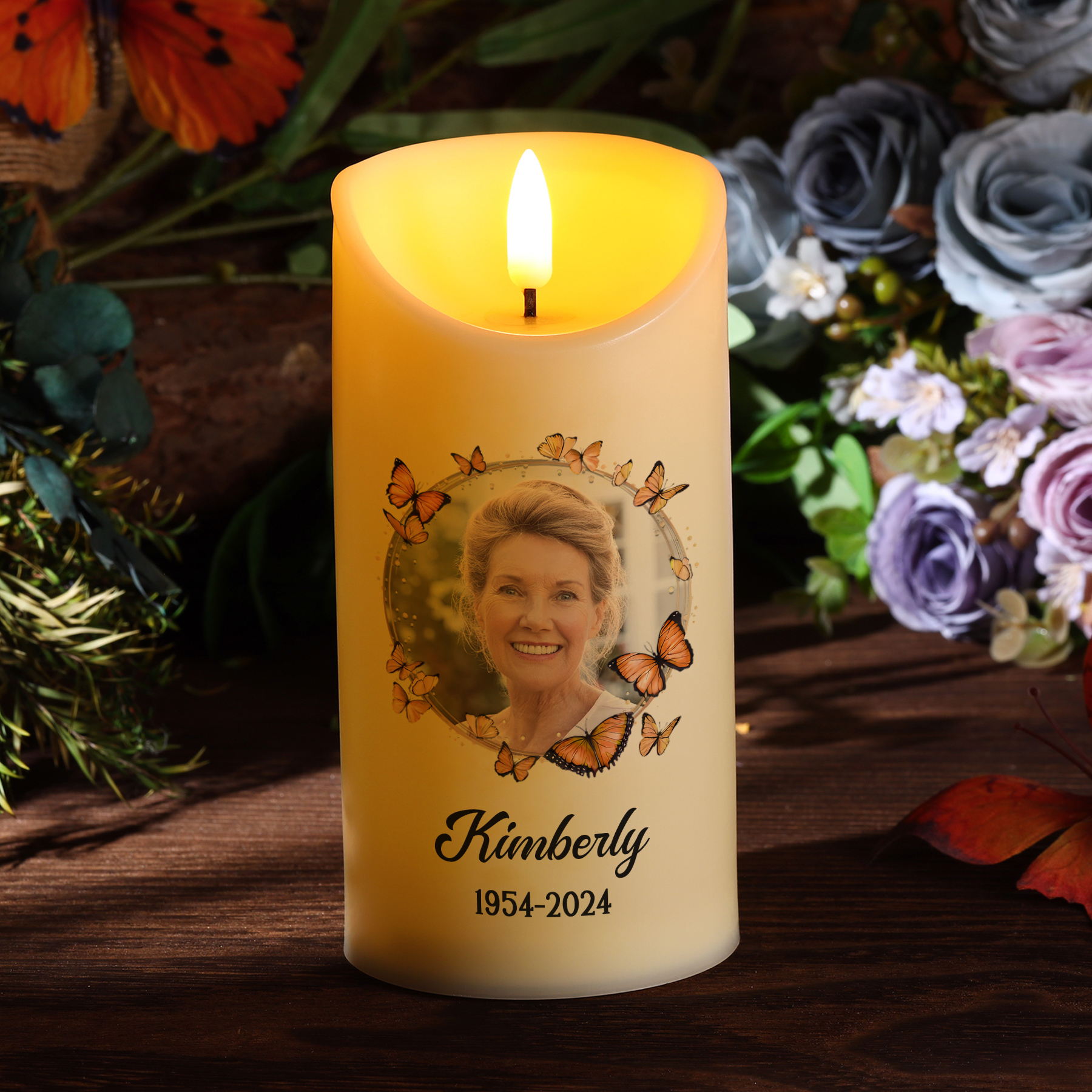 Custom Photo This Light Shines As A Symbol Of Love Memorial Personalised Custom LED Candle New Arrival Sympathy Gift Christmas Gift For Family Members