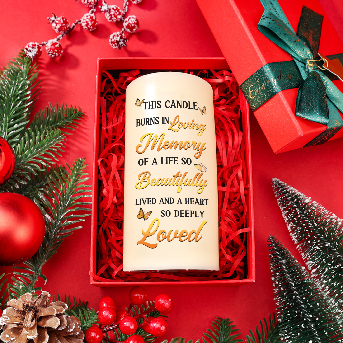 Custom Photo This Light Shines As A Symbol Of Love Memorial Personalised Custom LED Candle New Arrival Sympathy Gift Christmas Gift For Family Members