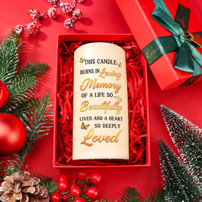 Custom Photo This Light Shines As A Symbol Of Love Memorial Personalised Custom LED Candle New Arrival Sympathy Gift Christmas Gift For Family Members