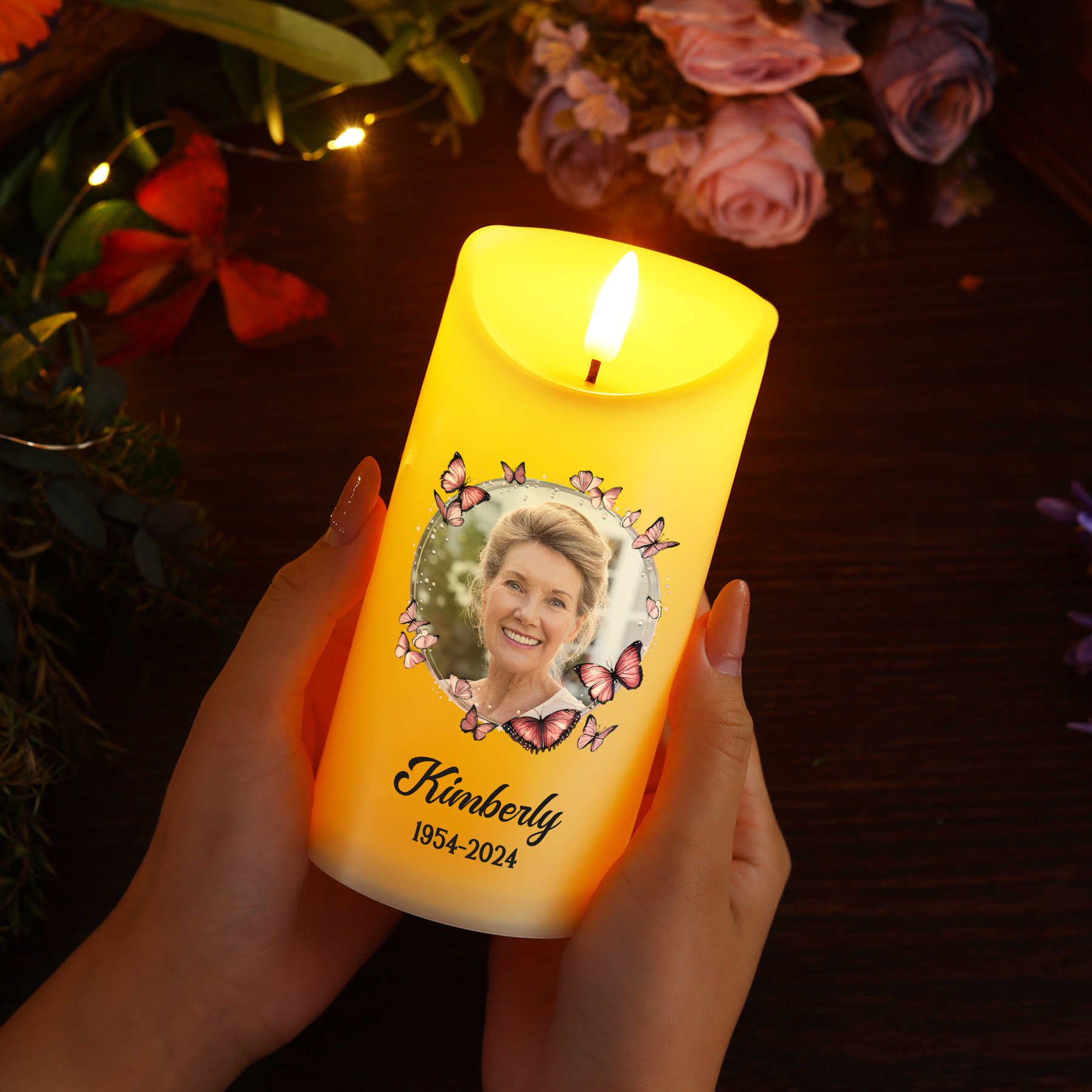 Custom Photo This Light Shines As A Symbol Of Love Memorial Personalised Custom LED Candle New Arrival Sympathy Gift Christmas Gift For Family Members