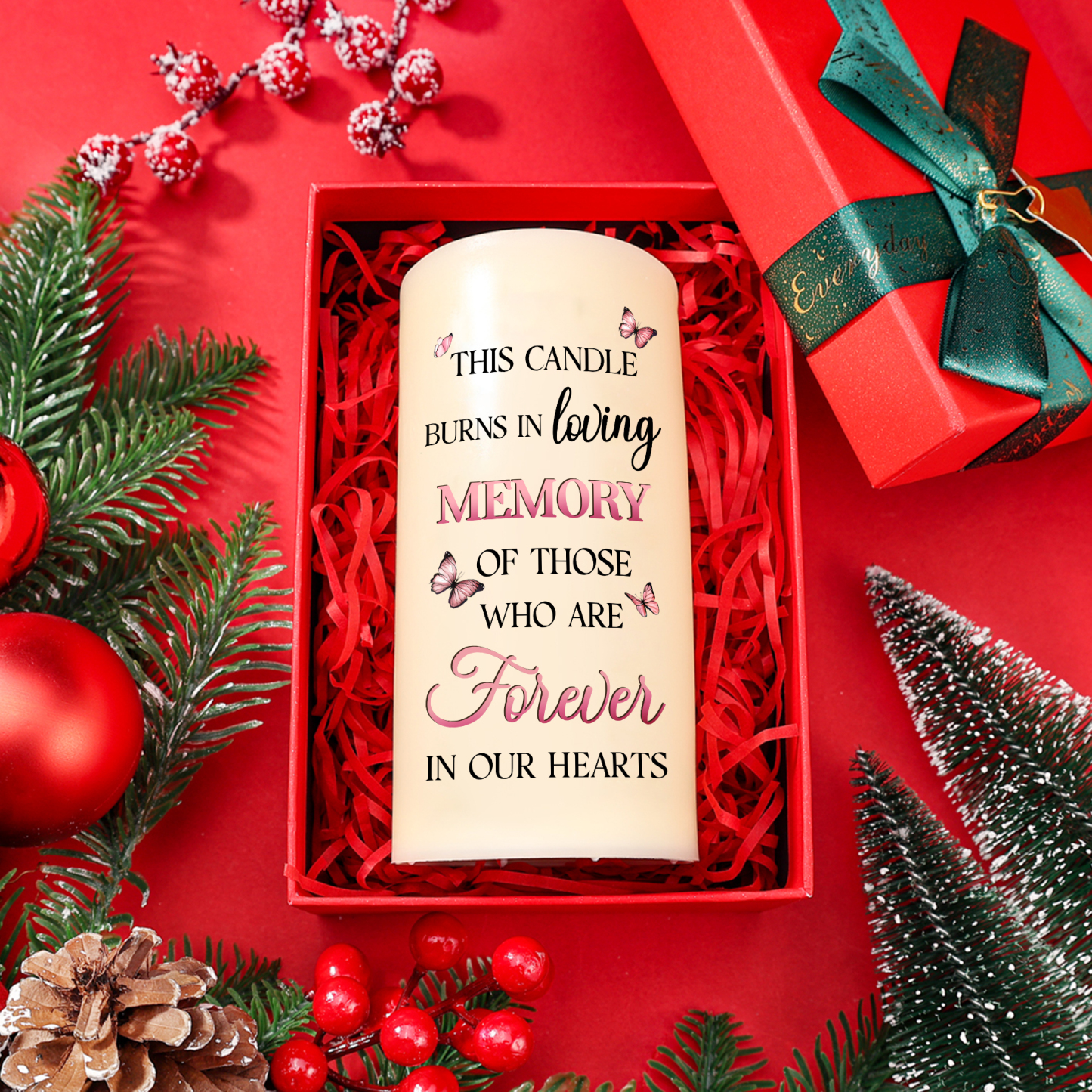 Custom Photo This Light Shines As A Symbol Of Love Memorial Personalised Custom LED Candle New Arrival Sympathy Gift Christmas Gift For Family Members