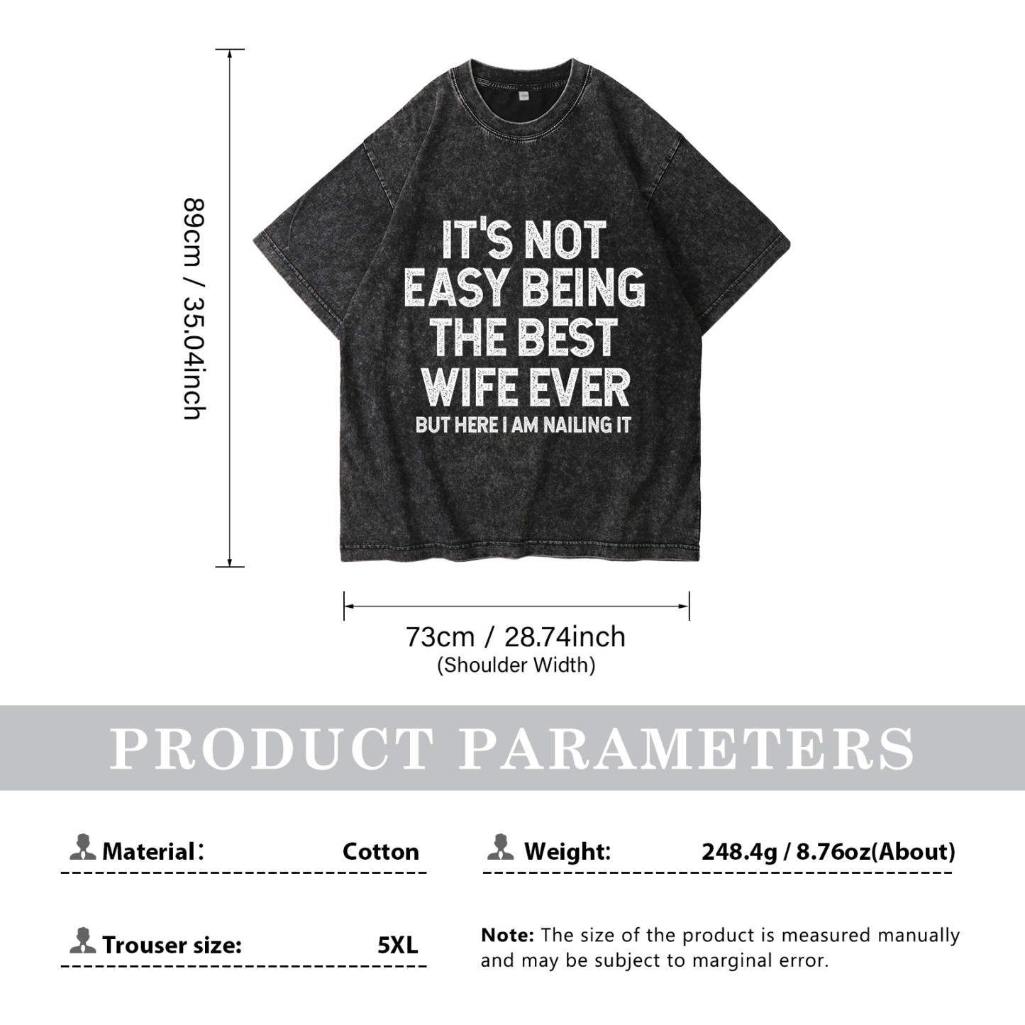 Personalised Couple Black T Shirts Its Not Easy Being the Best Husband Ever Valentines Day Gift