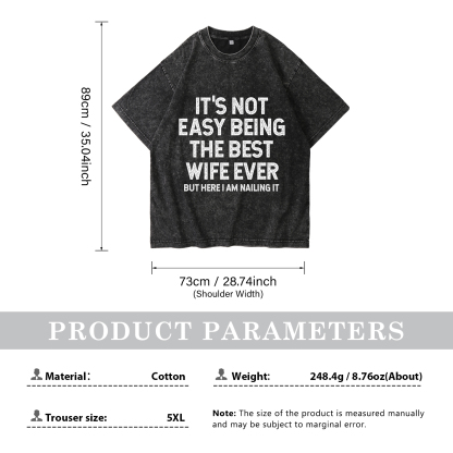 Personalised Couple Black T Shirts Its Not Easy Being the Best Husband Ever Valentines Day Gift