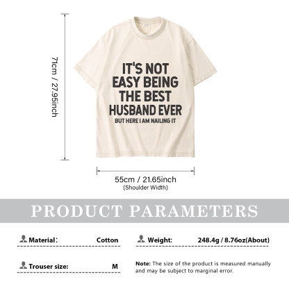 Personalised Couple White T-Shirts Its Not Easy Being the Best Husband or Wife Ever Valentines Day Gift