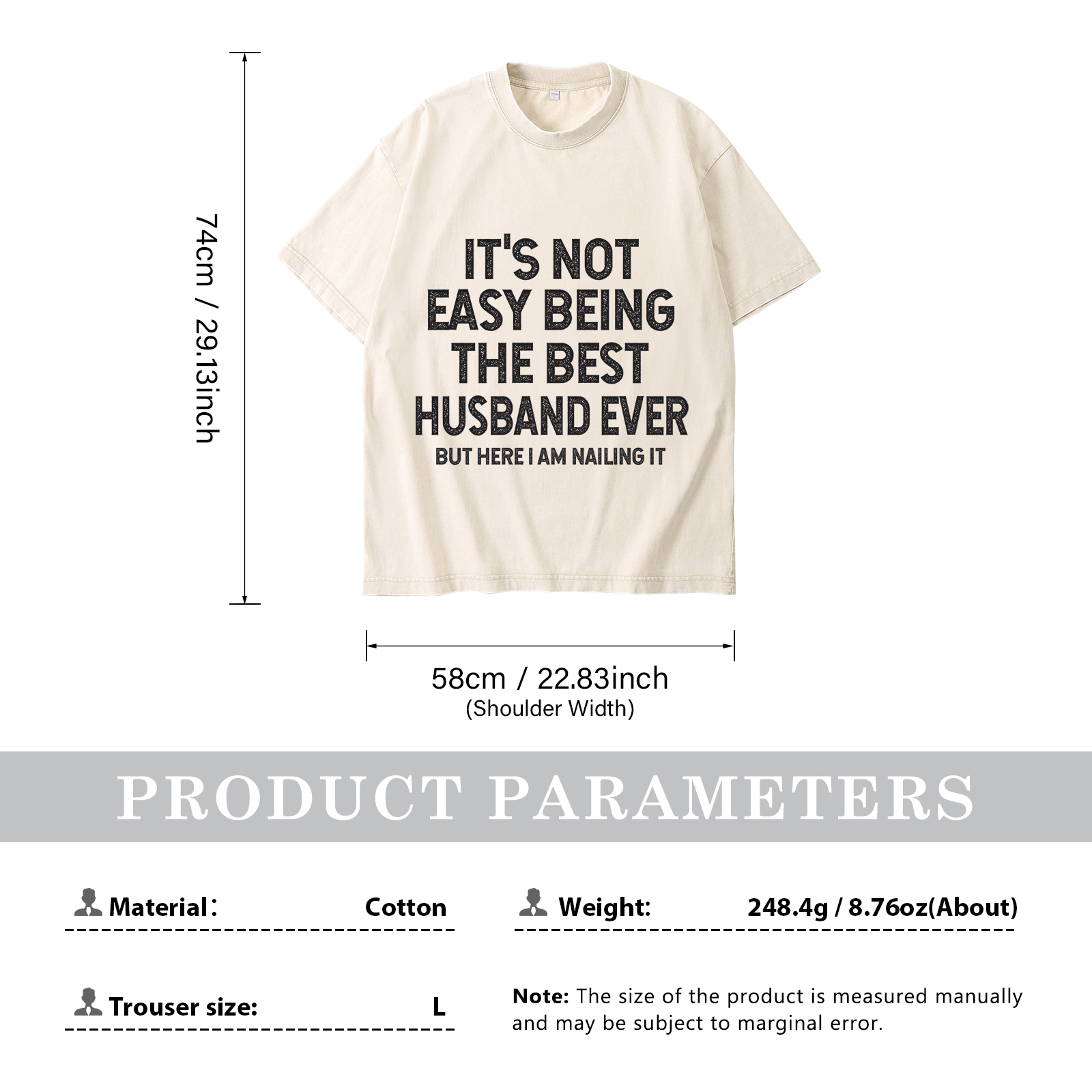 Personalised Couple White T-Shirts Its Not Easy Being the Best Husband or Wife Ever Valentines Day Gift