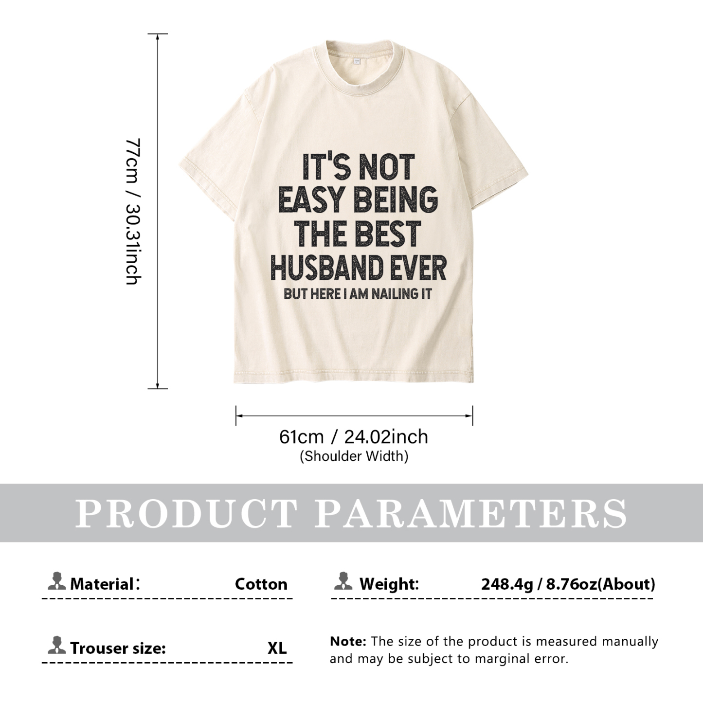 Personalised Couple White T-Shirts Its Not Easy Being the Best Husband or Wife Ever Valentines Day Gift