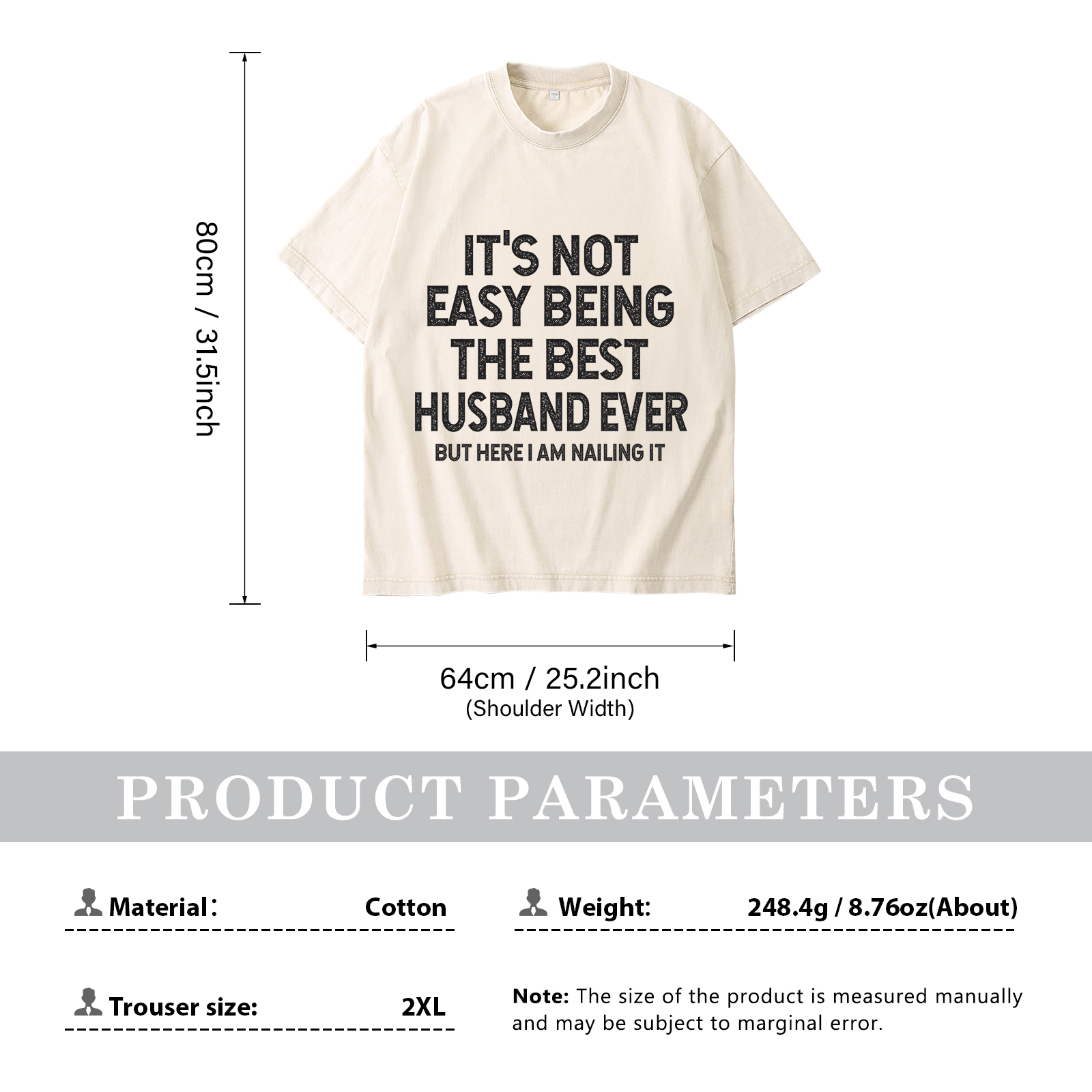 Personalised Couple White T-Shirts Its Not Easy Being the Best Husband or Wife Ever Valentines Day Gift