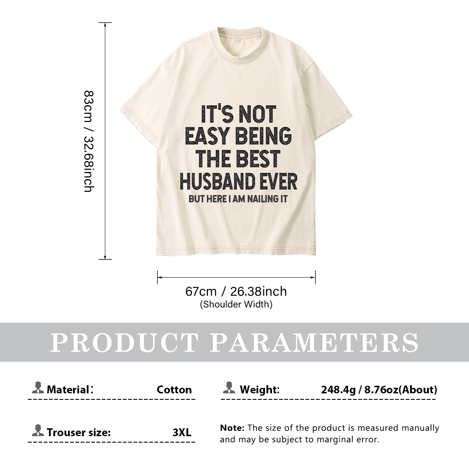 Personalised Couple White T-Shirts Its Not Easy Being the Best Husband or Wife Ever Valentines Day Gift