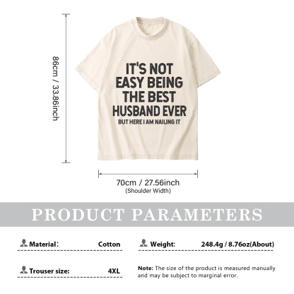 Personalised Couple White T-Shirts Its Not Easy Being the Best Husband or Wife Ever Valentines Day Gift