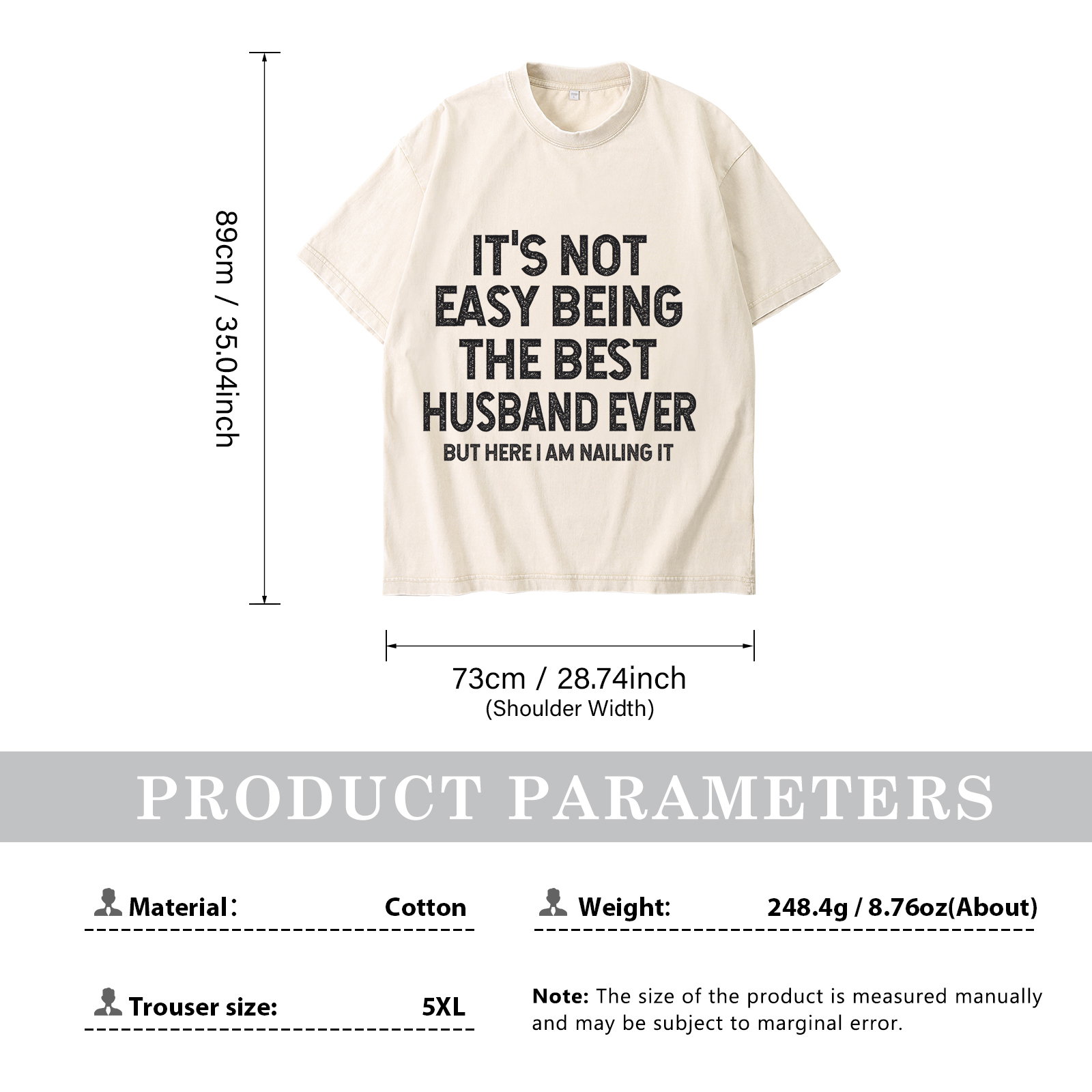 Personalised Couple White T-Shirts Its Not Easy Being the Best Husband or Wife Ever Valentines Day Gift