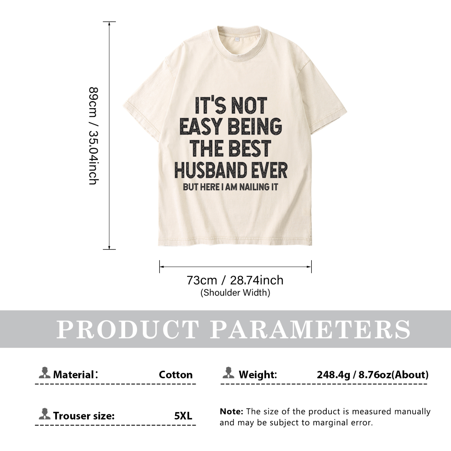 Personalised Couple White T-Shirts Its Not Easy Being the Best Husband or Wife Ever Valentines Day Gift