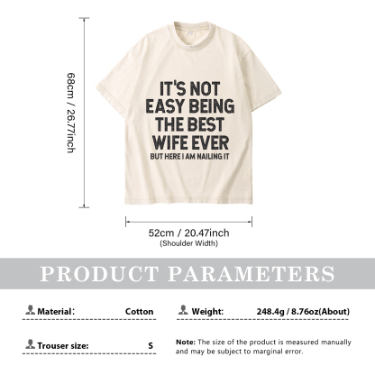 Personalised Couple White T-Shirts Its Not Easy Being the Best Husband or Wife Ever Valentines Day Gift
