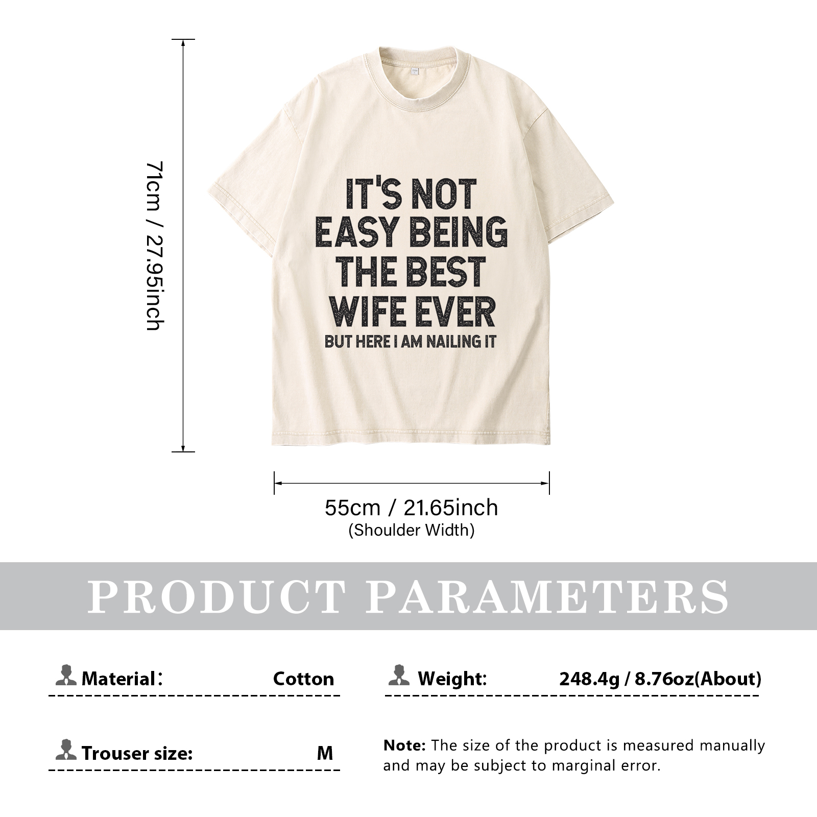 Personalised Couple White T-Shirts Its Not Easy Being the Best Husband or Wife Ever Valentines Day Gift