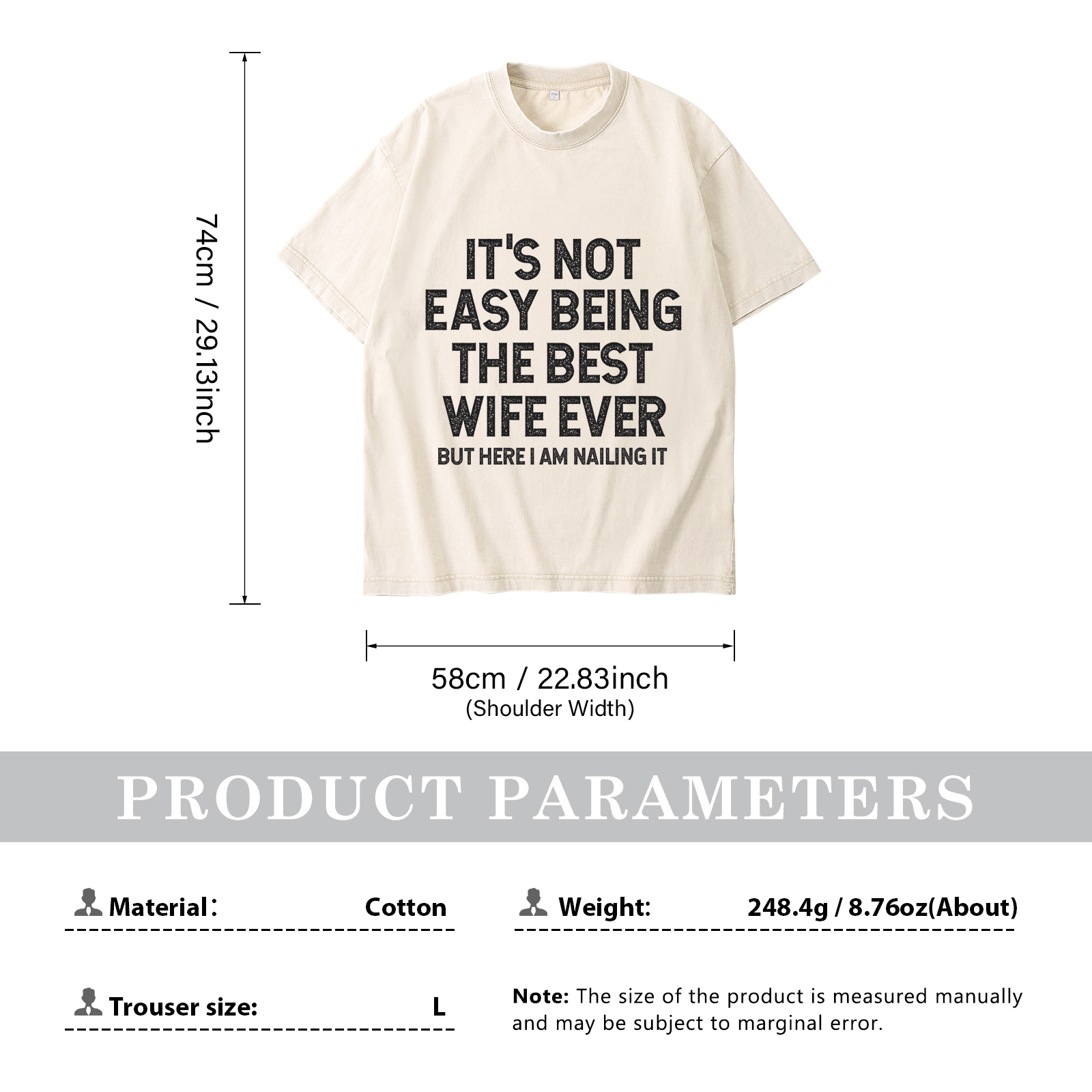 Personalised Couple White T-Shirts Its Not Easy Being the Best Husband or Wife Ever Valentines Day Gift