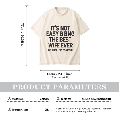 Personalised Couple White T-Shirts Its Not Easy Being the Best Husband or Wife Ever Valentines Day Gift