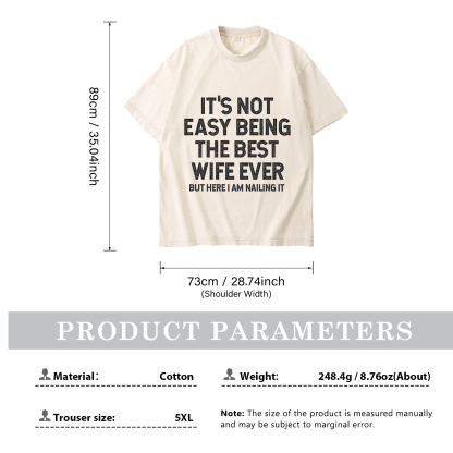 Personalised Couple White T-Shirts Its Not Easy Being the Best Husband or Wife Ever Valentines Day Gift