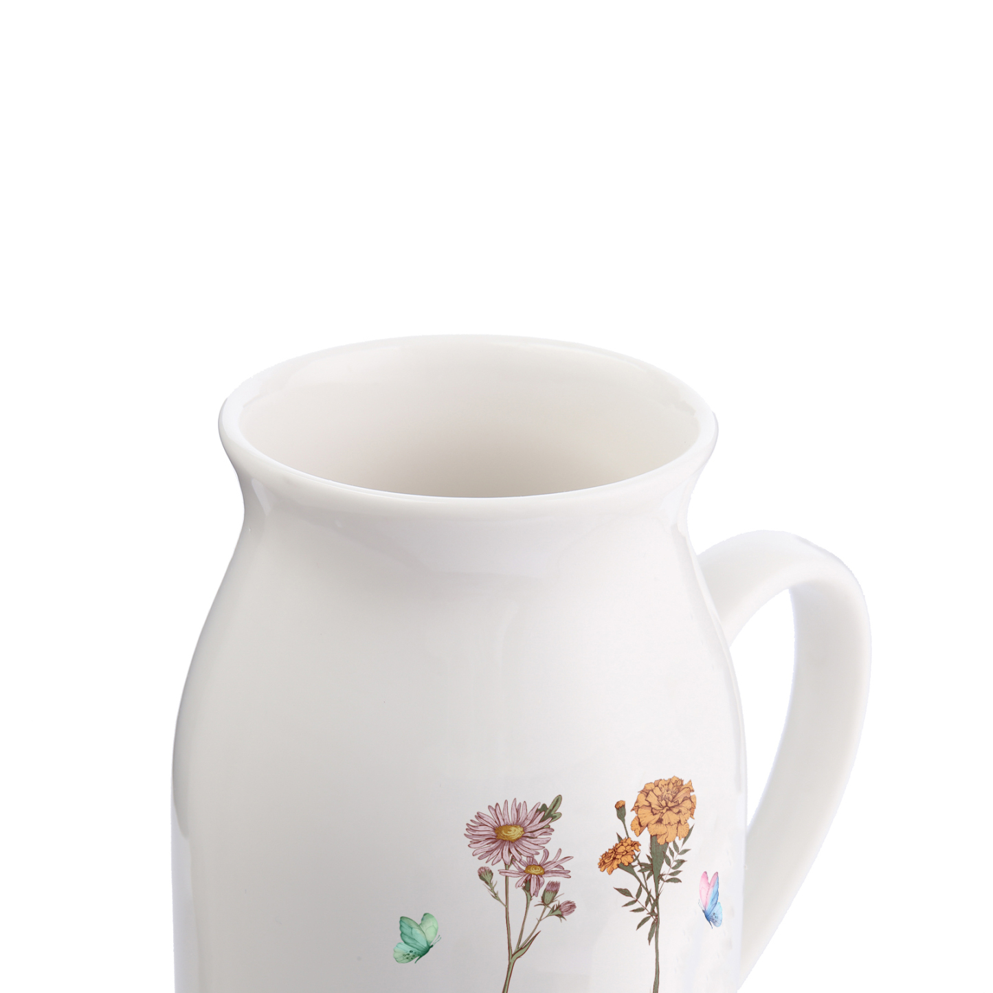 Personalised Ceramic Vase Custom 2 Texts 2 Names & Birthflowers Gift for Mum/Grandma  | Jessemade