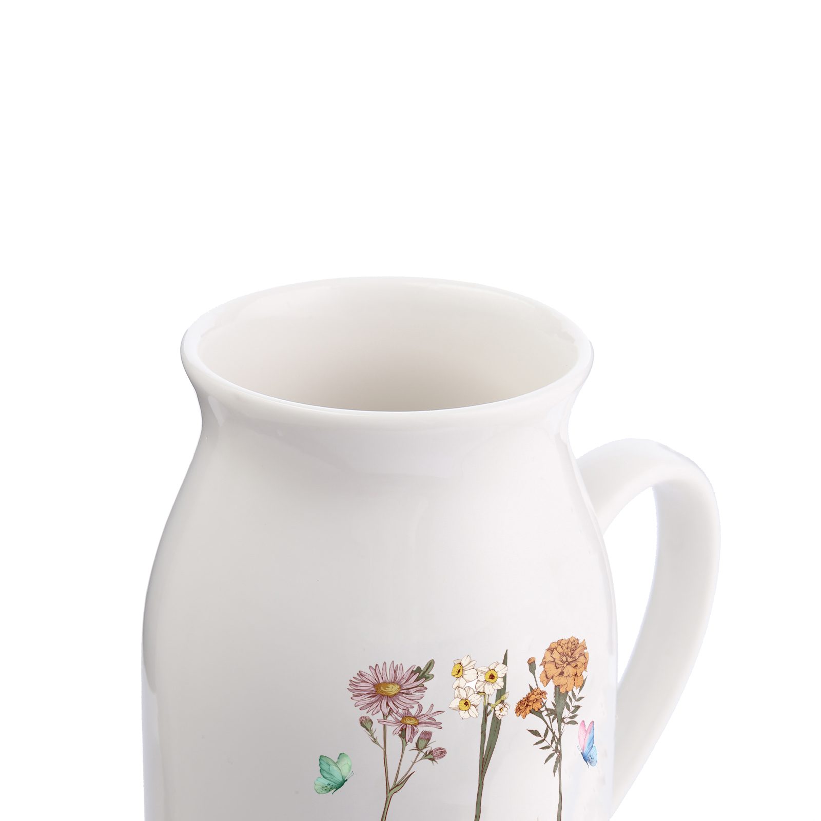 Personalised Ceramic Vase Custom 2 Texts 3 Names & Birthflowers Gift for Mum/Grandma  | Jessemade