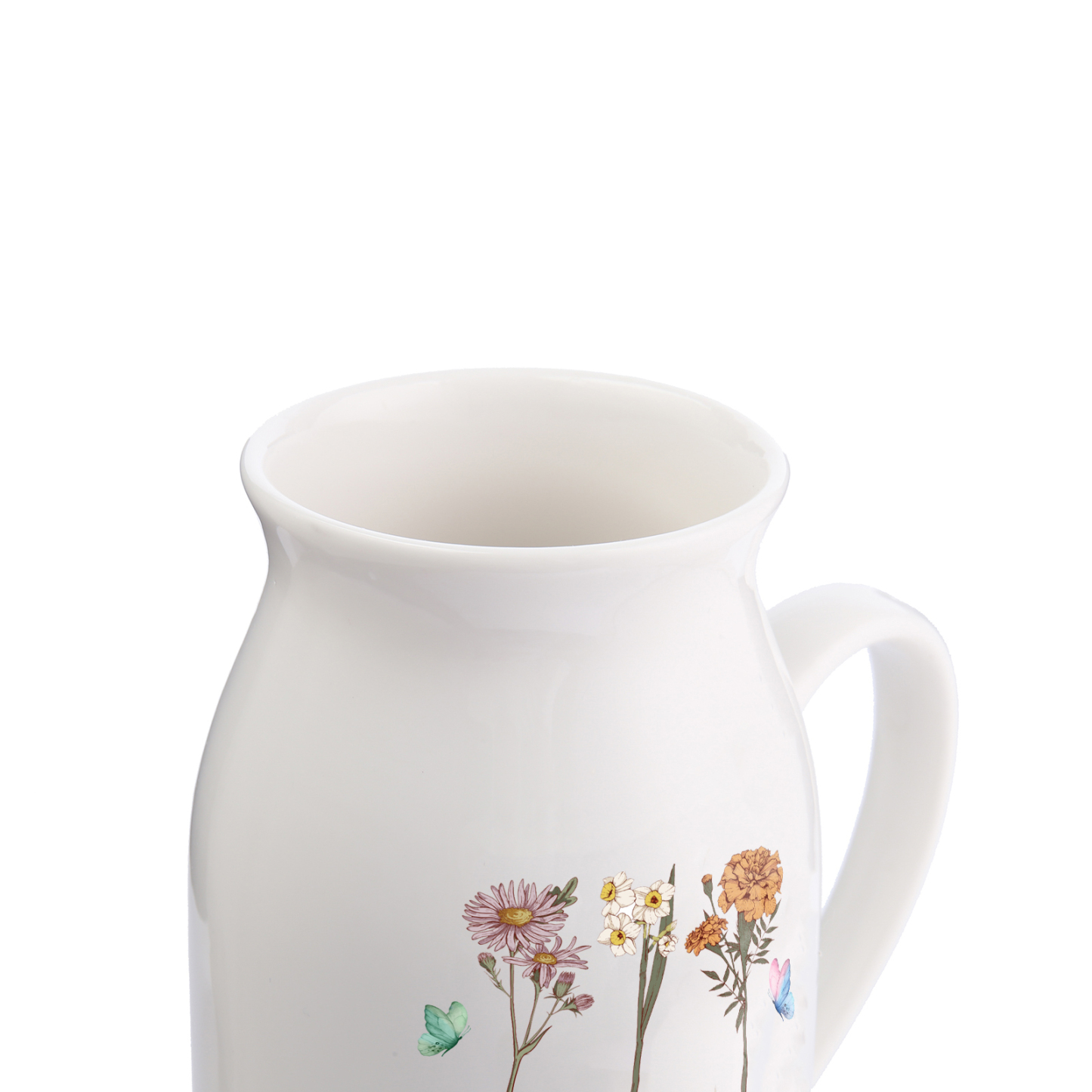 Personalised Ceramic Vase Custom 2 Texts 3 Names & Birthflowers Gift for Mum/Grandma  | Jessemade