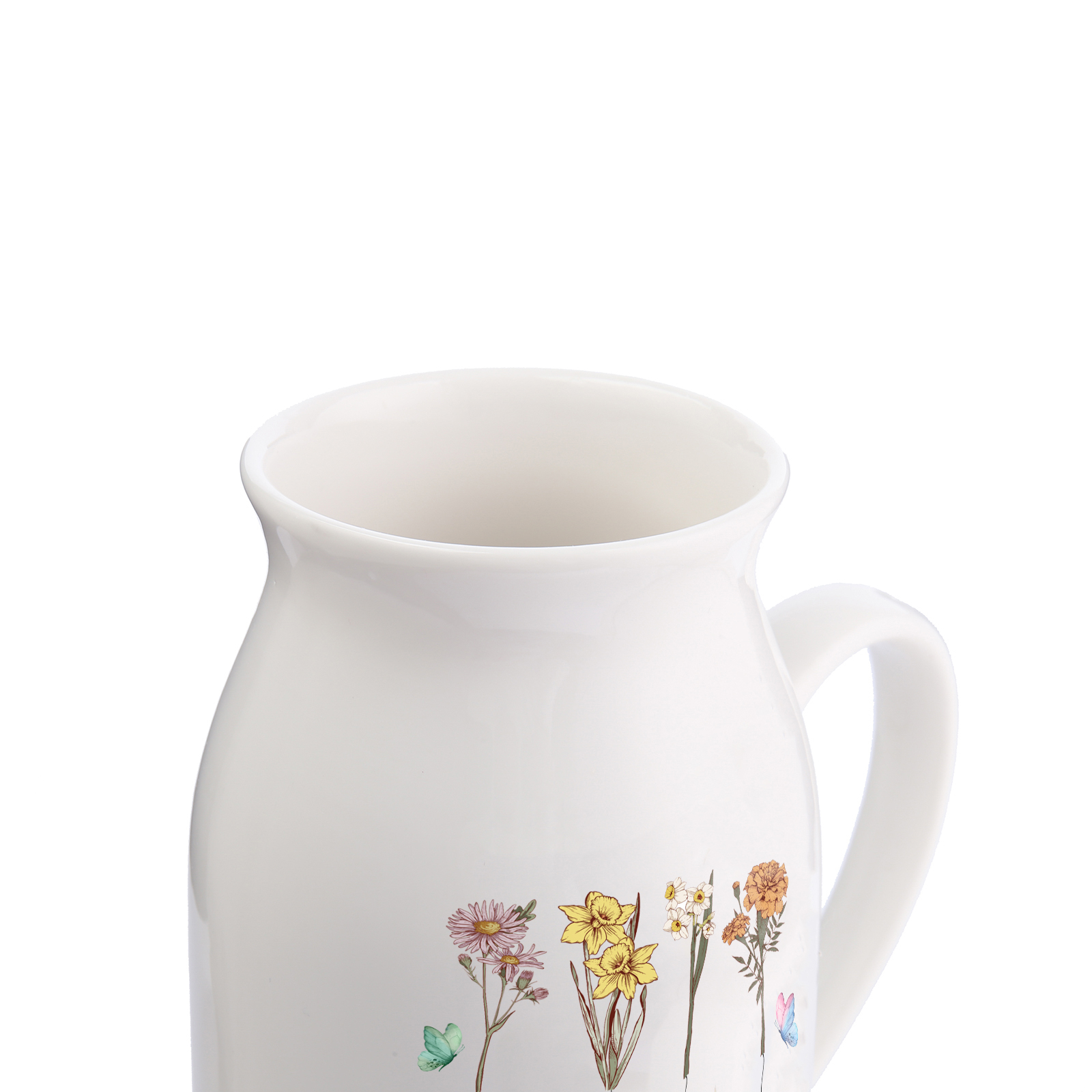 Personalised Ceramic Vase Custom 2 Texts 4 Names & Birthflowers Gift for Mum/Grandma  | Jessemade