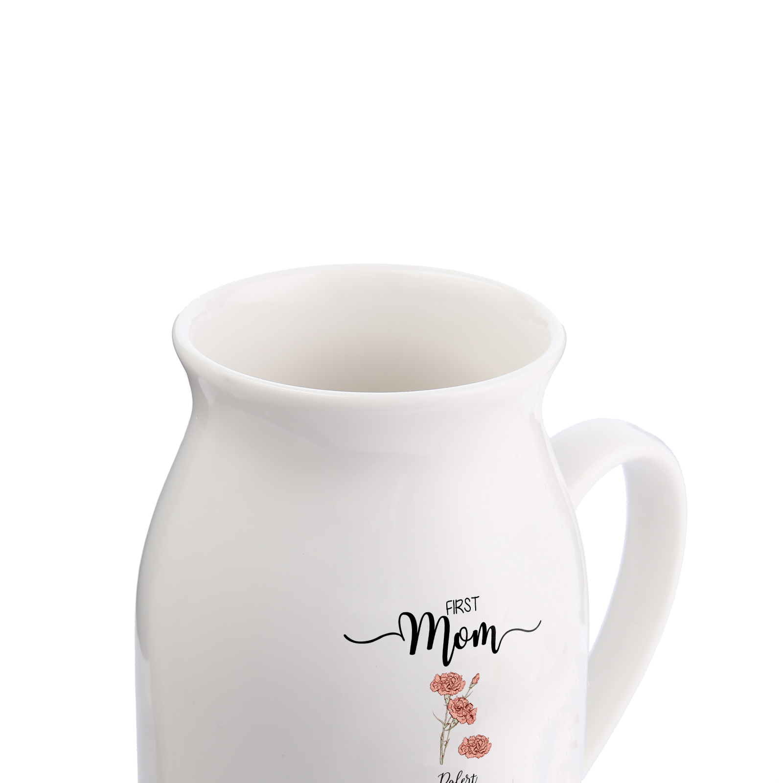Personalised Ceramic Vase Custom 3 Names & Birthflowers Mother's day Gift for Mum, Mom or Grandma | Jessemade