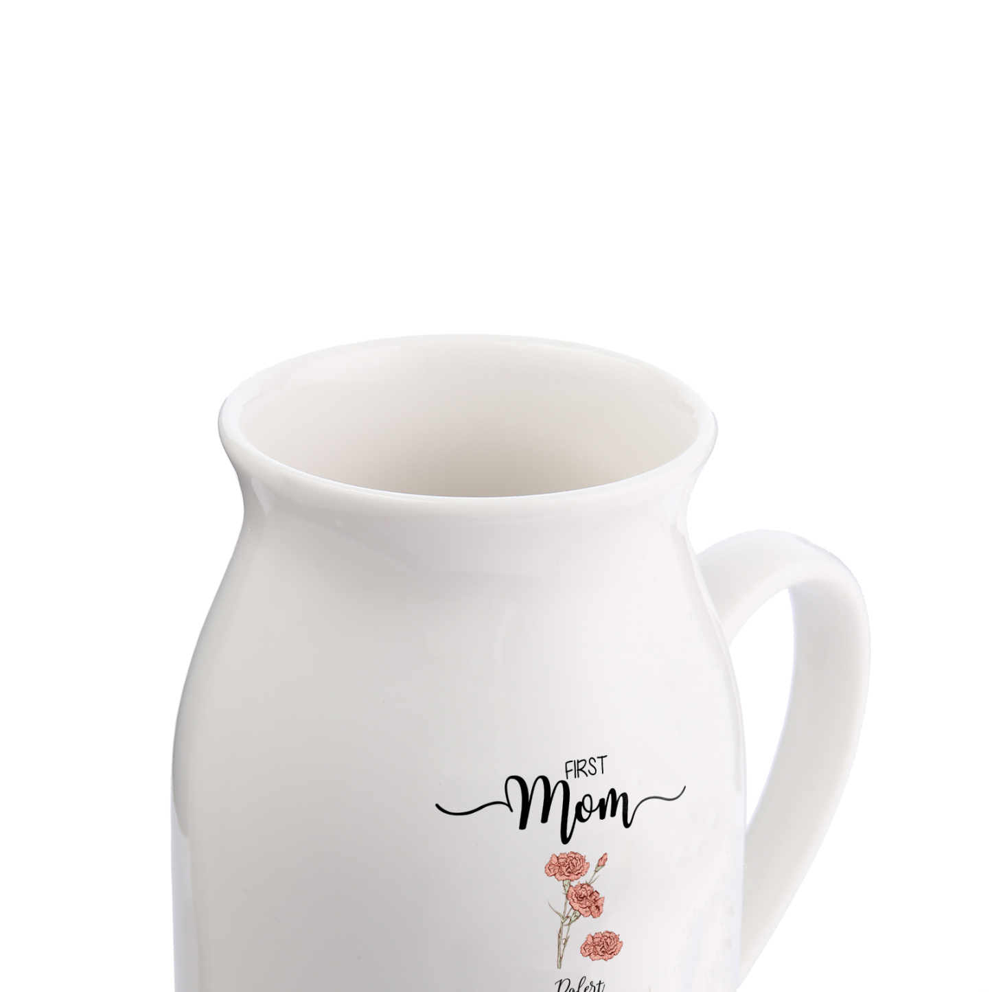Personalised Ceramic Vase Custom 3 Names & Birthflowers Mother's day Gift for Mum, Mom or Grandma | Jessemade