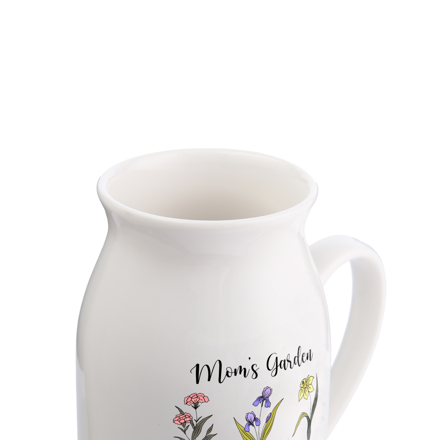 Personalised Birth Flower Vase with 3 Names – Custom Ceramic Gift for Mum or Grandma | Jessemade