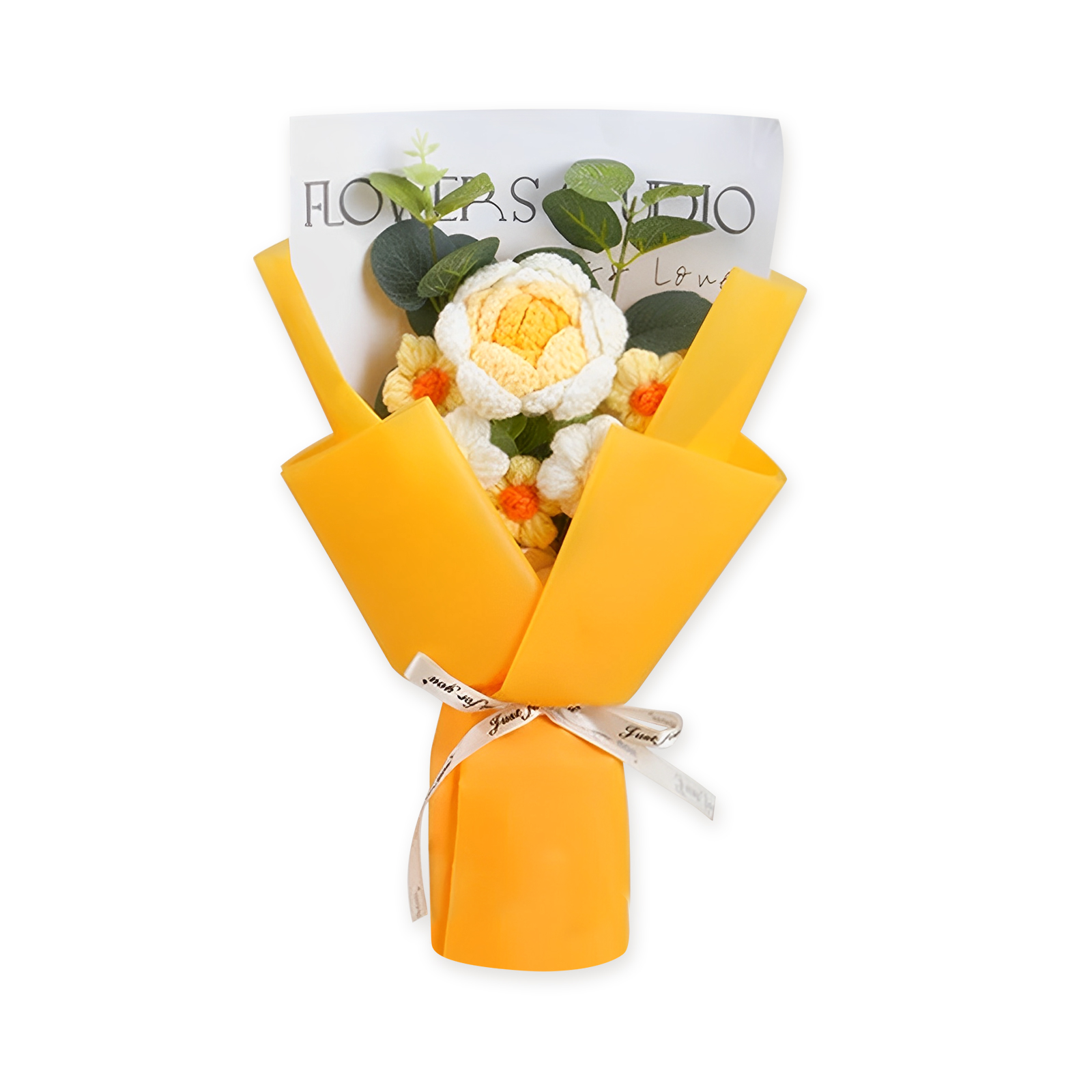 Handcrafted Yarn Flower Bouquet – Rose&Sunflower&Carnation Gift for Mum or Loved One | Jessemade