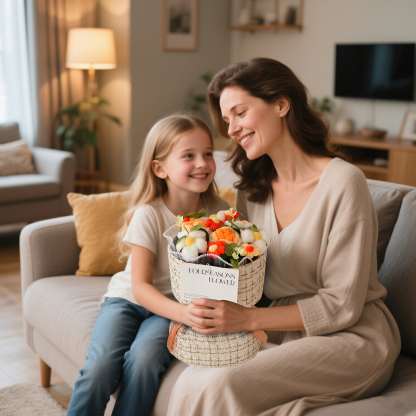 Handcrafted Plush Flower Bouquet – Perfect Gift for Mum, Nan or Loved Ones | Jessemade