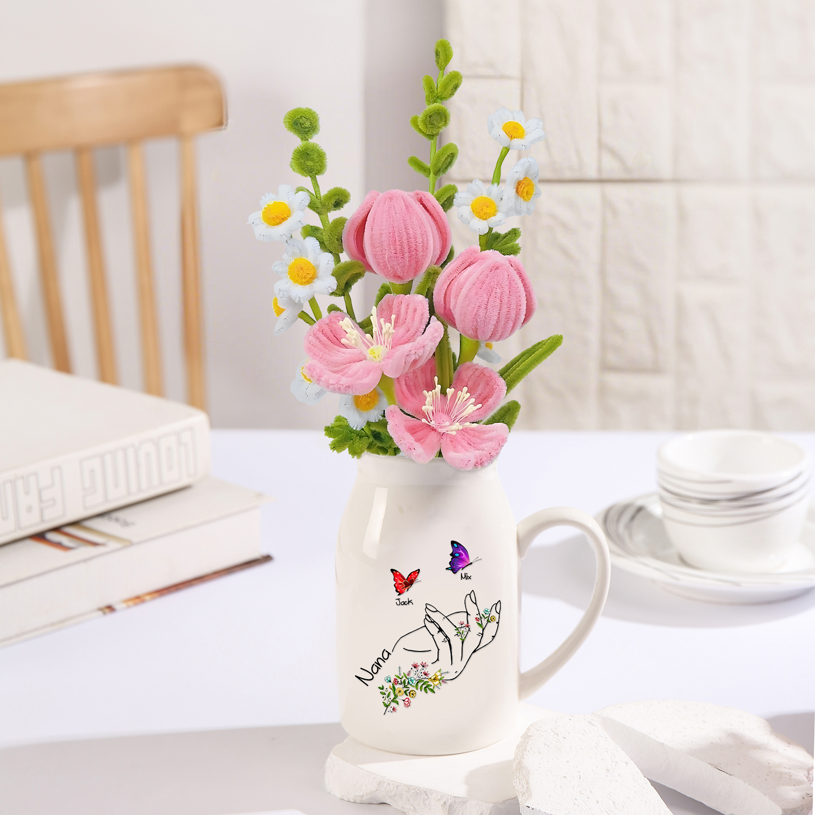 Handcrafted Plush Flower Bouquet – Perfect Gift for Mum, Nan or Loved Ones | Jessemade