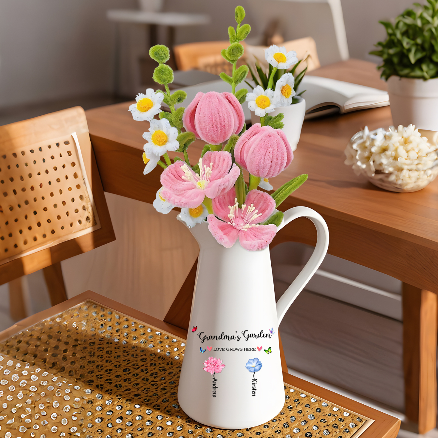 Handcrafted Plush Flower Bouquet – Perfect Gift for Mum, Nan or Loved Ones | Jessemade