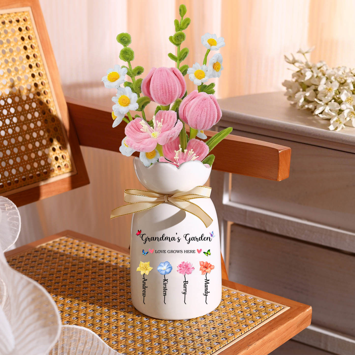 Handcrafted Plush Flower Bouquet – Perfect Gift for Mum, Nan or Loved Ones | Jessemade