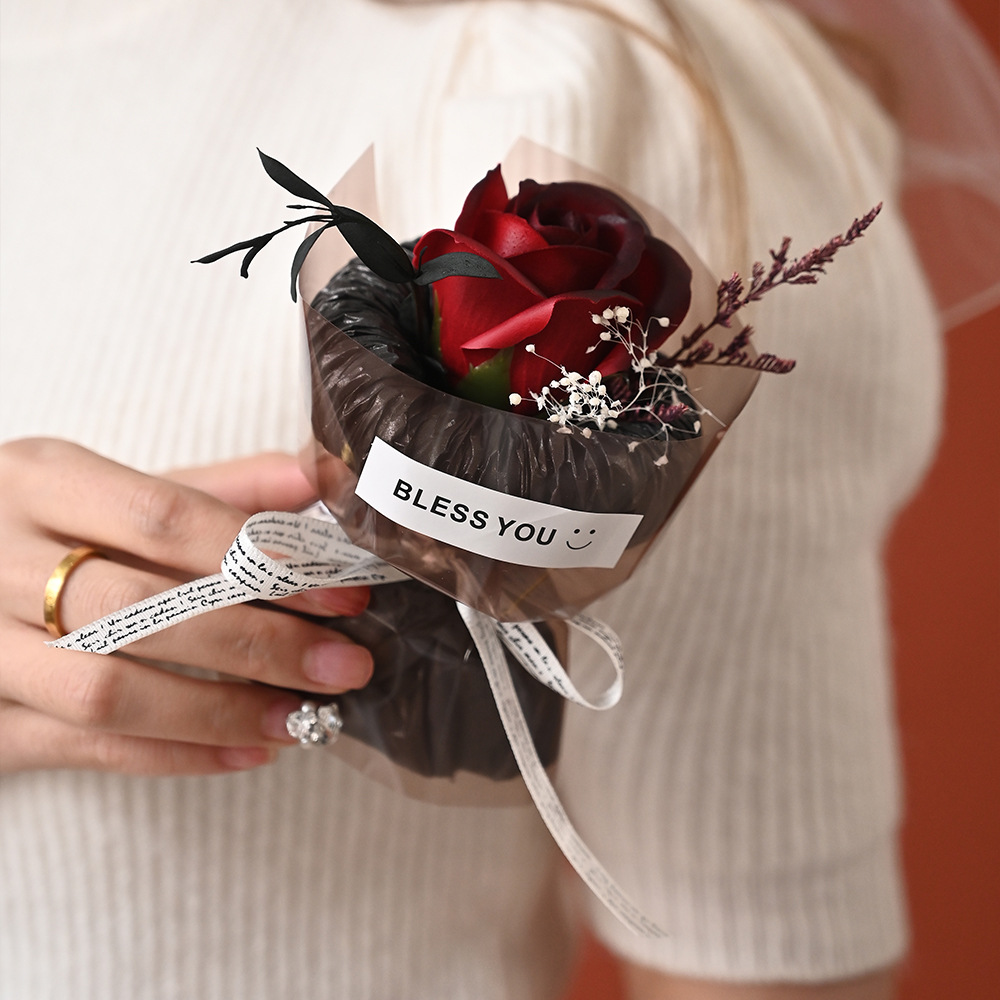 Mini Artificial Flower Bouquet – "Bless You" Gift Wrap | Jessemade
