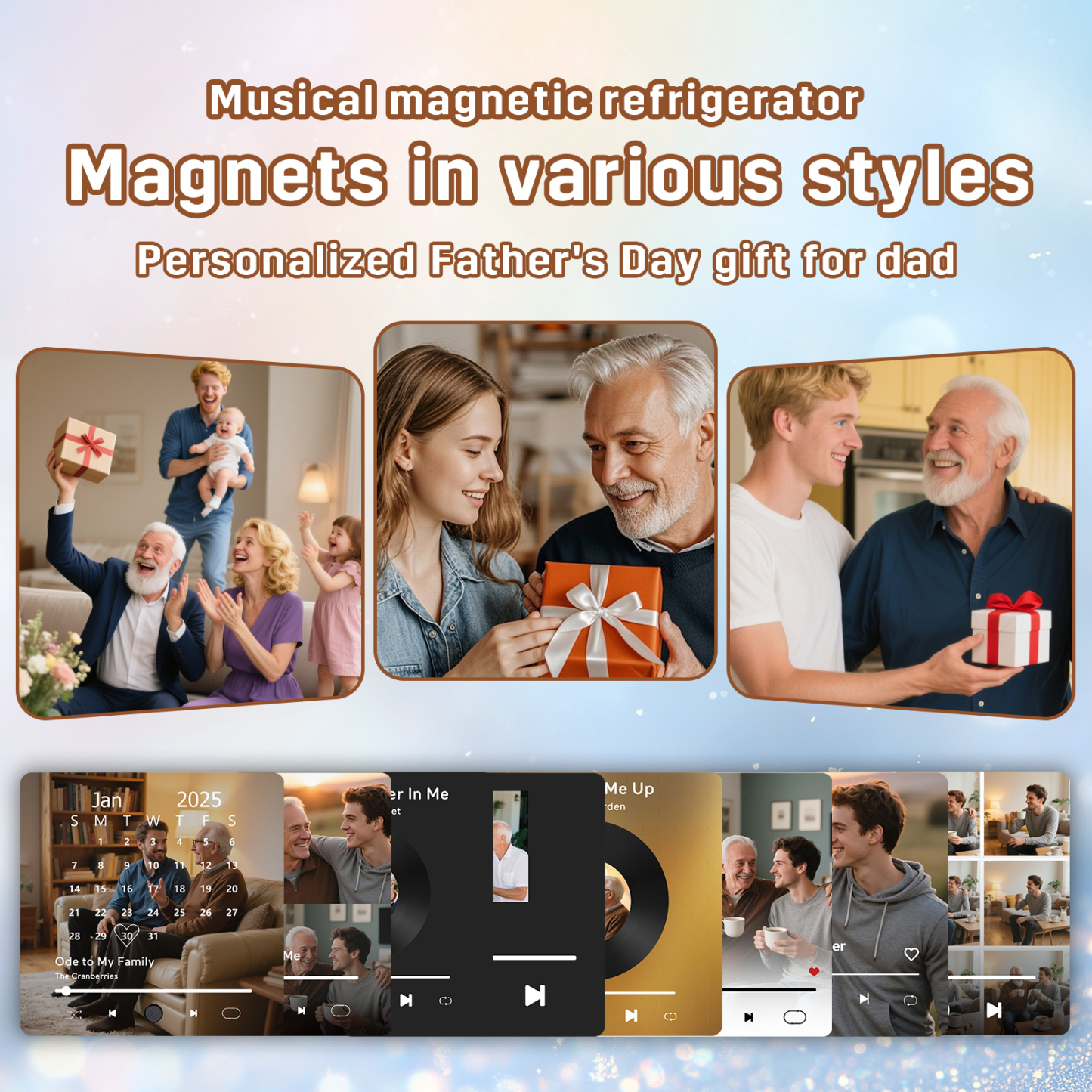 Custom Music Fridge Magnet with Calendar – Personalised Meaningful Photo & Song Family Gift for Any Occasion  | Jessemade